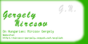 gergely mircsov business card